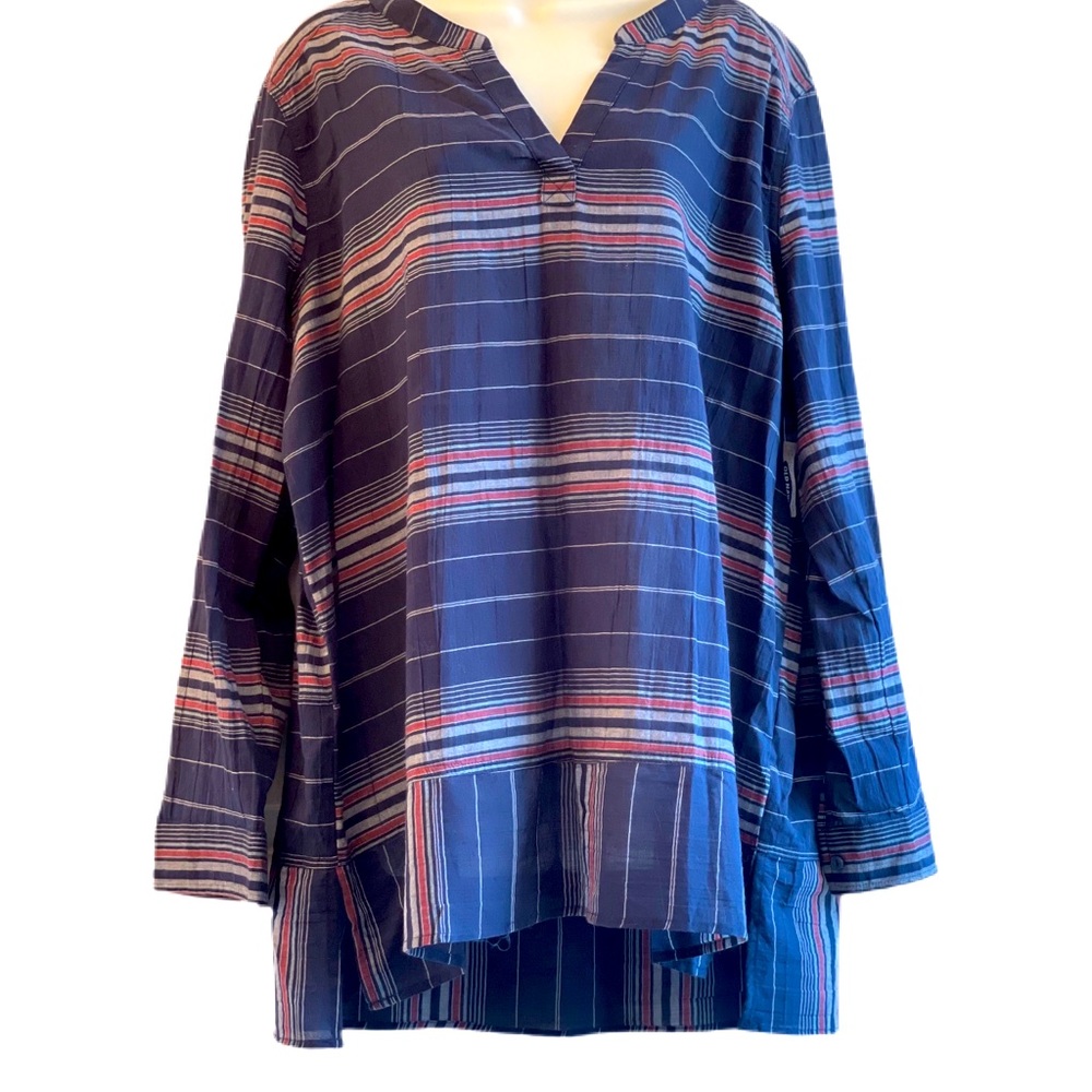 Old Navy Tunic 4 Tall Women Blue w/stripes SzXL